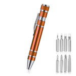 Stylo tournevis de précision 8 en 1