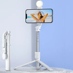 Perche à selfie avec lumière d'appoint LED