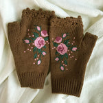 Gants chauds brodés