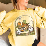 Sweat ras du cou grenouille et crapaud