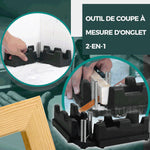 Outil de coupe de mesure d'onglet deux en un