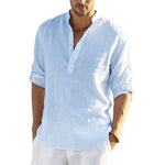 Chemise décontracté Hippie en Coton et Lin pour Hommes
