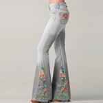 Pantalon large à imprimé floral ombré à la mode