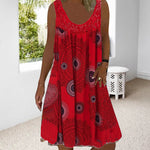 Robe D'été Sans Manches à Col Rond pour Femmes