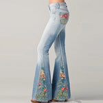 Pantalon large à imprimé floral ombré à la mode
