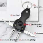 Porte-Clés Pliable Multifonctionnel