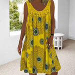 Robe D'été Sans Manches à Col Rond pour Femmes