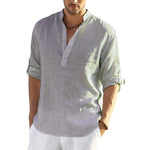Chemise décontracté Hippie en Coton et Lin pour Hommes