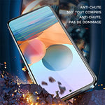 Étui de téléphone double face en verre trempé magnétique Samsung