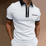 T-shirt business avec zip pour homme