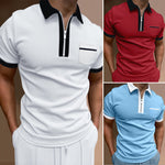 T-shirt business avec zip pour homme