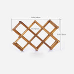 Porte-bouteilles en bois pliable