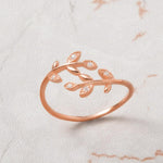 Bague de Feuille Créative