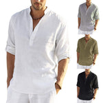 Chemise décontracté Hippie en Coton et Lin pour Hommes