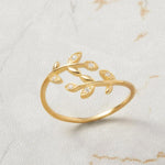 Bague de Feuille Créative