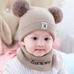 Ciaovie™ Chapeau et Écharpe Chaud Hiver Pour Bébés