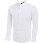 Chemise décontracté Hippie en Coton et Lin pour Hommes