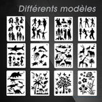 Modèles d'Art de Pochoir Dessiner rapide (12 Feuilles / Ensemble)