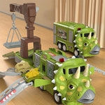 Nouvel Ensemble de Jouets de Piste de Camion d’Ingénierie Transformant les Dinosaures