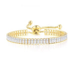 Bracelet Zircon Cubique Plaqué Or 18 Carats