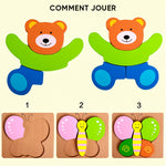 Puzzle stéréo des animaux