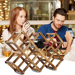 Porte-bouteilles en bois pliable