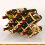 Porte-bouteilles en bois pliable