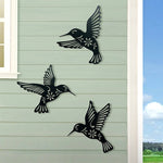 🐦Lot de 3 décorations murales en métal Colibri