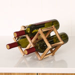 Porte-bouteilles en bois pliable