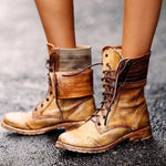 Ciaovie™ Bottes Martin Rétro à Lacets