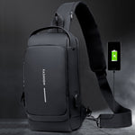 Sac à bandoulière antivol avec port de chargement USB