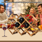 Porte-bouteilles en bois pliable