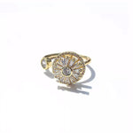 Bague Zircon Ronde Luxueuse et Délicate