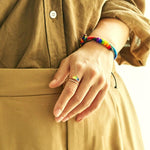 Bague en Micro Diamant Arc-En-Ciel