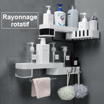 Ciaovie™ Étagère de Douche Rangement Salle de Bain Montage Réglable Sans Perçer