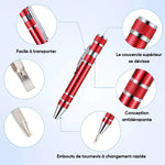 Stylo tournevis de précision 8 en 1
