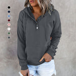 Sweat-shirt décontracté à capuche avec poche à cordon
