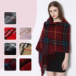 Ciaovie™ Hiver Femmes Châle à Plaid avec Poches