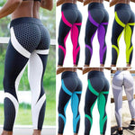 Pantalon de yoga imprimé géométrique taille haute
