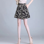 Jupe taille haute en mousseline de soie