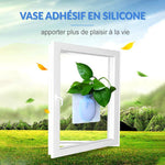 Vase À Fleurs Collant En Silicone Magique