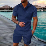 Ensemble de Polo Imprimé Décontracté pour Homme