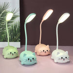 Lampe de Bureau LED Chat de Dessin Animé