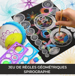 Ensemble de règles géométriques spirographes magiques