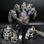 Porte-clés tête de mort Piston Art