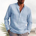 Chemise en lin col V