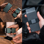 Porte-cartes en aluminium pour homme