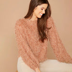 Ciaovie ™ Col Rond Manches Longues Gland Chandails Tricots