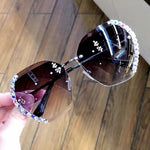 Lunettes de Soleil sans Monture avec Cristal