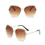 Lunettes de Soleil sans Monture avec Cristal
